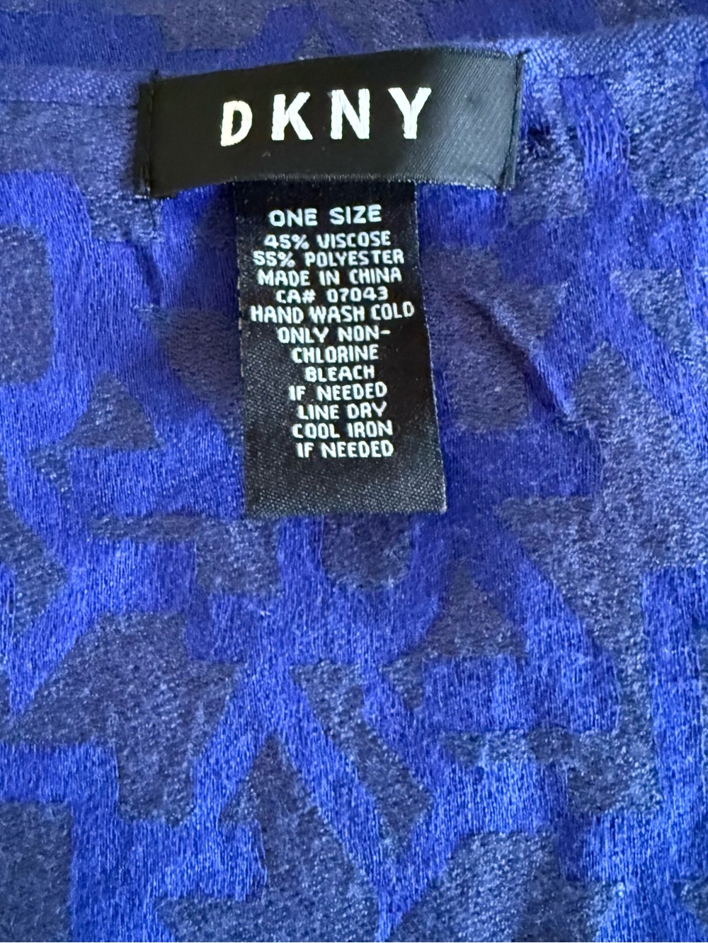 DKNY Monogram Fringe Scarf